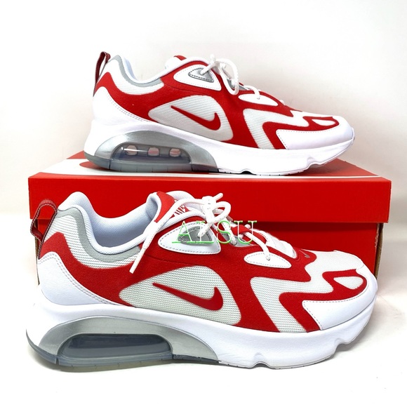 Nike Air Max 200 White University Red Men’s Snaker - Picture 2 of 11